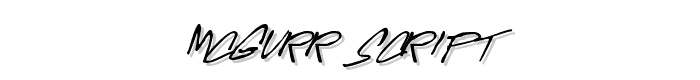 McGurr Script font